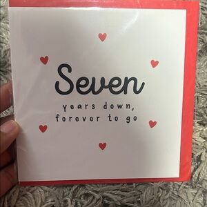 7 years Anniversary blank Card